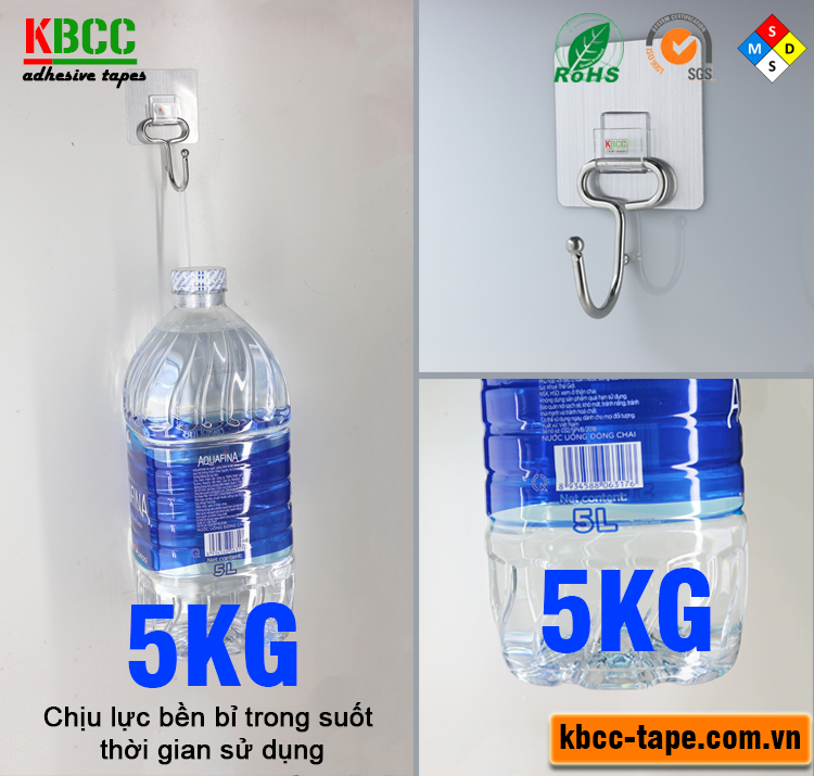 Móc dán tường KBCC-K103 chịu lực tốt, siêu dính, tái sử dụng nhiều lần kbcc-tape