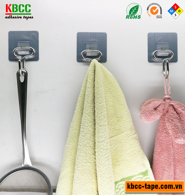 Móc dán tường KBCC-K103 chịu lực tốt, siêu dính, tái sử dụng nhiều lần kbcc-tape