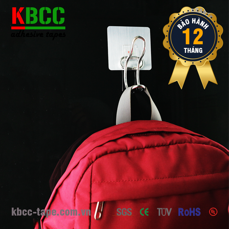 Móc dán tường KBCC-K102 dính bền bỉ, chịu lực tốt, thân thiện với môi trường kbcc-tape