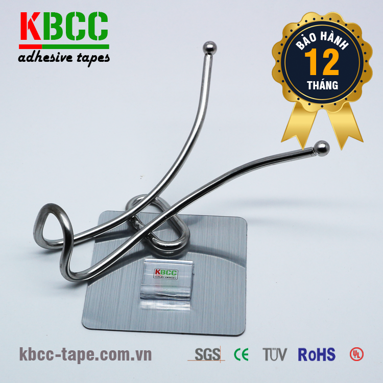 Móc dán tường KBCC-K107 inox 304, tiện ích, lắp đặt nhanh chóng chỉ trong 1 phút kbcc-tape