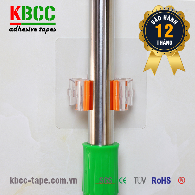 Móc dán tường KBCC-K109 siêu dính, móc treo chổi lau nhà kbcc-tape 